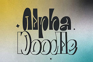 Alpha Doodle Graffiti Typeface俏皮有趣充满活力涂鸦艺术儿童产品英文字体