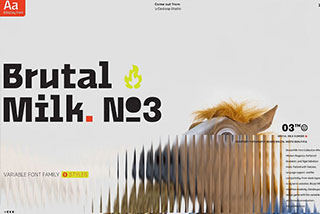 Brutal Milk No 1 – Text现代时尚创意几何风品牌广告海报标题无衬线英文字体