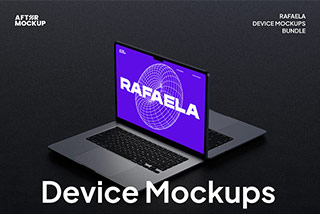 9款iPhone工业风iPad苹果Macbook电脑ui界面psd样机素材Rafaela Device Mockups