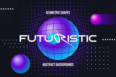 未来科幻抽象几何图形海报传单设计AI矢量背景图片素材
