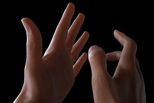 男性手势带动作绑定和材质贴图C4D模型