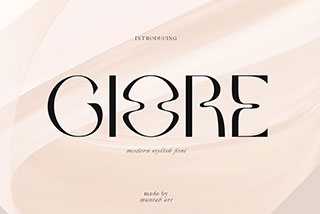 Giore Modern Stylish现代品牌海报封面标题设计无衬线英文字体素材 