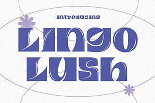 Lingo Lush Surreal Typeface现代优雅品牌海报封面标题设计超现实装饰英文字体