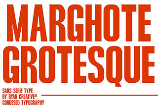 Marghote – Grotesk sans type现代时尚几何风海报杂志标题排版设计无衬线字体素材