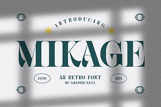 Mikage Elegant Serif Font Typeface现代优雅品牌杂志封面标题设计衬线英文字体素材
