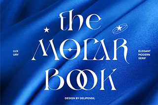 Molar Font现代优雅女性化杂志海报标题衬线英文字体素材