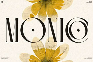 Monico Display Font复古优雅奢华浓缩杂志海报标题品牌LOGO设计衬线英文字体素材
