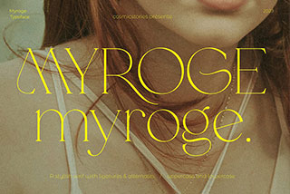 MYROGE elegant & stylish serif奢华时尚女性化杂志海报排版LOGO标题设计衬线英文字体