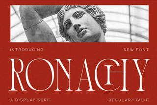 Ronachy A Display Serif Font LS时尚优雅品牌海报封面设计衬线英文字体素材