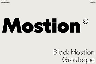 ZT Mostion简约网页电商详情平面海报标题无衬线英文字体