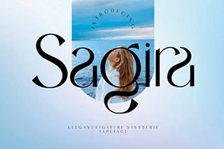 Sagira Font现代优雅奢华画册品牌徽标LOGO海报封面无衬线英文字体素材
