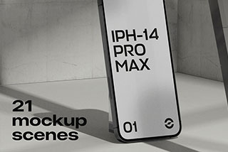 21款工业风苹果iPhone 14 Pro手机屏幕APP界面UI设计作品集样机 iPhone 14 Pro Max Bundle