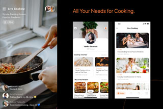 31屏高品质美食食谱烹饪教学课程APP软件界面设计模板套件 Cookly – Cooking Recipes App UI Kit