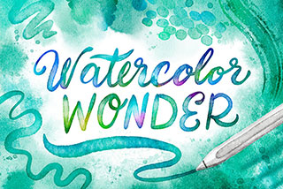 50款逼真数字艺术水彩绘画效果Procreate笔刷插画设计素材 Watercolor Wonder Brushes for Procreate