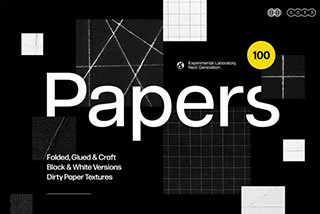 100款复古褶皱粗糙折痕磨损杂点纸张纹理肌理底纹海报背景图片设计素材 Craftsman’s Paper Textures Pack