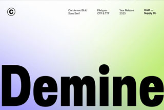 Demine Condensed Bold Sans Serif现代杂志海报设计无衬线英文字体下载