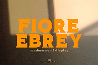Fiore Ebrey Display Font时尚复古杂志品牌标题设计装饰英文字体