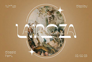 Laroza-Classic Display Font优雅复古杂志海报标题设计装饰英文字体
