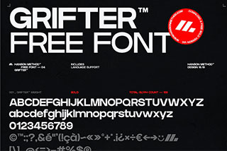 Grifter Bold – 现代电商海报详情图文排版标题无衬线英文字体