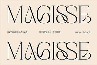 Magisse Font现代经典奢华品牌LOGO杂志电影标题衬线英文字