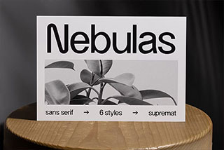 Nebulas Font极简优雅海报杂志电商详情平面海报排版无衬线英文字体