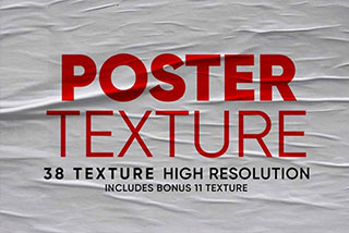 49款做旧褶皱墙贴胶合纸张纹理海报背景设计素材 Jorge Salazares – 38 Poster Texture