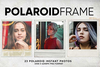 23款复古宝丽来相片相框PNG素材 Jorge Salazares – Polaroid Frame