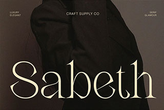 Sabeth – Elegant Typeface优雅女性化奢华贺卡包装品牌LOGO网页设计衬线英文字体