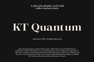 60% OFF | KT Quantum – Typeface复古杂志报纸海报标题排版英文字衬线体安装包
