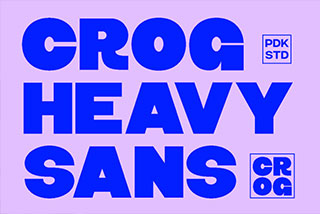 Crog Modern Logo Font厚重品牌海报徽标包装设计无衬线英文字体安装包