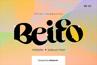 Beifo时尚杂志海报徽标设计衬线英文字体