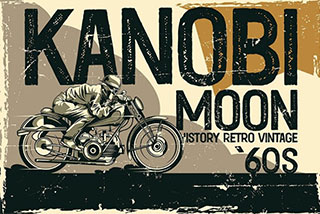 Moonkanobi Retro Font复古杂志海报徽标设计无衬线英文字体安装包